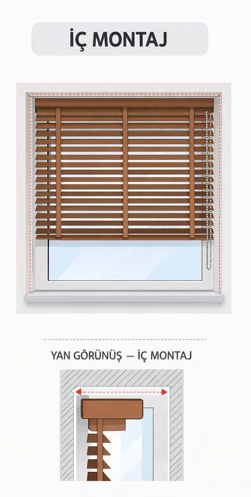 İç montaj ölçü diyagramı